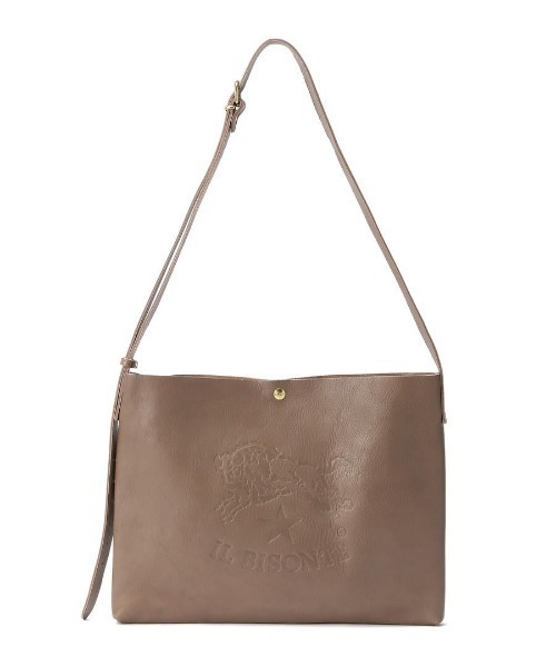 IL BISONTE（イルビゾンテ）の「IL BISONTE/ ORIGINAL LEATHER / ショルダーバッグ（ショルダーバッグ・レディース・グレー/ナチュラル/ライトブラウン/ブラック/オリーブ/オレンジ/ダークブラウン/レッド/グリーン/レンガ/ネイビー/ホワイト・FREE）」の4枚目の写真