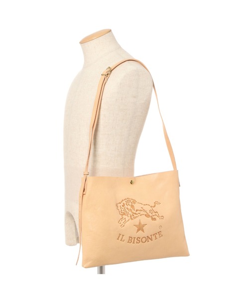 IL BISONTE(イルビゾンテ)の「IL BISONTE/ ORIGINAL LEATHER / クロスボディバッグ(ショルダーバッグ・レディース・グレー/ナチュラル/ライトブラウン/ブラック/オリーブ/オレンジ/ダークブラウン/レッド/グリーン/レンガ/ネイビー/ホワイト・FREE)」の16枚目の写真