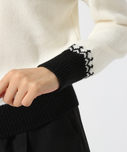 GLOBAL WORK(グローバルワーク)の「3ゲージフェアアイルニットプルオーバー長袖/727802(ニット/セーター・レディース・ホワイト/ブラウン/ブラック・MEDIUM/LARGE)」の11枚目の写真