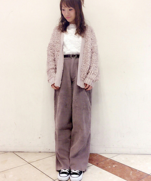 archives（アルシーヴ）の「ループ編みトッパーニット カーディガン（カーディガン/ボレロ・レディース・グレー/ブラウン/ピンク/シルバーグレー/ブラック/オフホワイト・MEDIUM）」の9枚目の写真