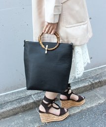 FIGARO Paris | 《予約》LAULA DI MAGGIO バンブーハンドル 2ツオリ クラッチ◆(クラッチバッグ)