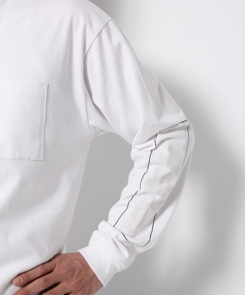 GLOBAL WORK(グローバルワーク)の「【WEB限定価格】プリント長袖TEE/744538(Tシャツ/カットソー・メンズ・ブラック/ホワイト・LARGE/SMALL/X-LARGE/MEDIUM)」の6枚目の写真