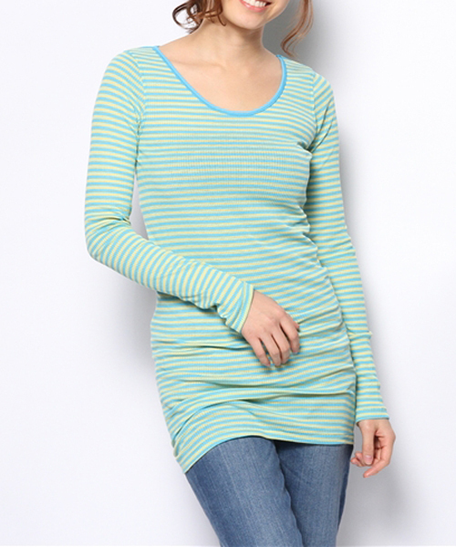 RNA-N（アールエヌエーエヌ）の「L7310 リブロング丈ボーダーロンT（Tシャツ/カットソー・レディース・プラム/ブラック×カーキ/イエロー/グリーン/その他1/ホワイト×グリーン/ピンク系その他/イエロー系その他/パープル系その他/チャコールグレー×ブラック/レッド系その他/グリーン系その他/ブルー系その他/エンジ/ブラック/ピンク/カーキ/グレー/パープル/ライトブルー/その他2/ホワイト×ネイビー・MEDIUM）」の22枚目の写真