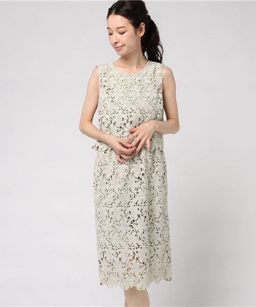 ESTNATION(エストネーション)の「ESTNATION レースワンピース(ワンピース・レディース・イエロー/ライトグレー/ブラウン・36/38)」の17枚目の写真