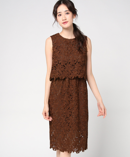 ESTNATION(エストネーション)の「ESTNATION レースワンピース(ワンピース・レディース・イエロー/ライトグレー/ブラウン・36/38)」の18枚目の写真