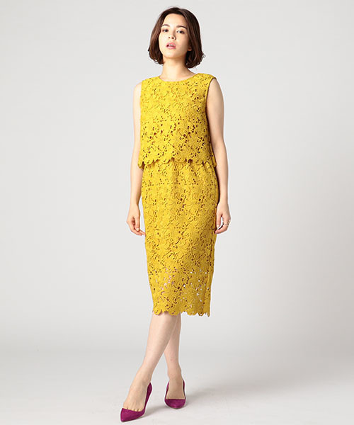 ESTNATION(エストネーション)の「ESTNATION レースワンピース(ワンピース・レディース・イエロー/ライトグレー/ブラウン・36/38)」の19枚目の写真