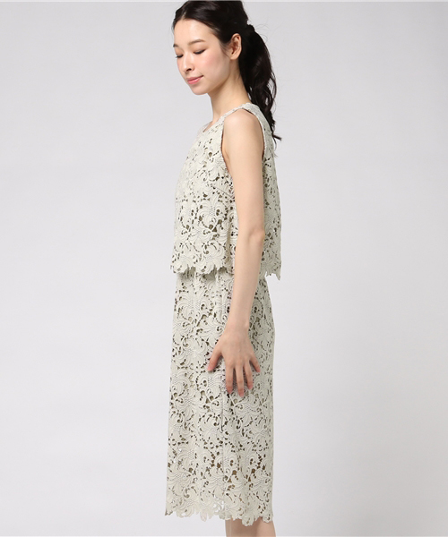 ESTNATION(エストネーション)の「ESTNATION レースワンピース(ワンピース・レディース・イエロー/ライトグレー/ブラウン・36/38)」の15枚目の写真