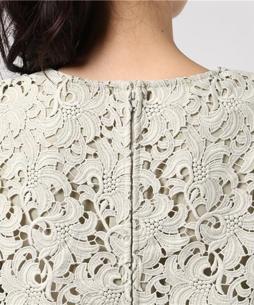 ESTNATION(エストネーション)の「ESTNATION レースワンピース(ワンピース・レディース・イエロー/ライトグレー/ブラウン・36/38)」の11枚目の写真