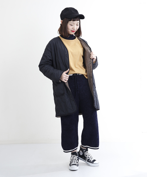 MERLOT（メルロー）の「ボアキルティングコート651-8527（ダウンジャケット/コート・レディース・ブラック/カーキ/モカ・FREE）」の4枚目の写真