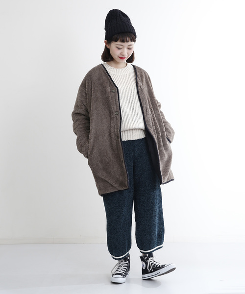 MERLOT（メルロー）の「ボアキルティングコート651-8527（ダウンジャケット/コート・レディース・ブラック/カーキ/モカ・FREE）」の5枚目の写真