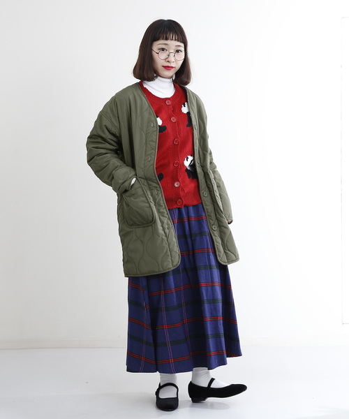 MERLOT（メルロー）の「ボアキルティングコート651-8527（ダウンジャケット/コート・レディース・ブラック/カーキ/モカ・FREE）」の8枚目の写真
