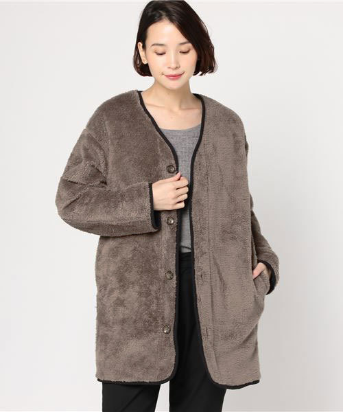 MERLOT（メルロー）の「ボアキルティングコート651-8527（ダウンジャケット/コート・レディース・ブラック/カーキ/モカ・FREE）」の21枚目の写真