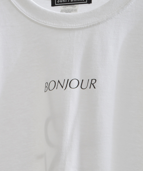 SURF/BRAND（サーフブランド）の「SURF/BRAND サーフブランド Bonjour SB18SS004（Tシャツ/カットソー・メンズ・ホワイト/サックスブルー・L/XL/M/S）」の5枚目の写真