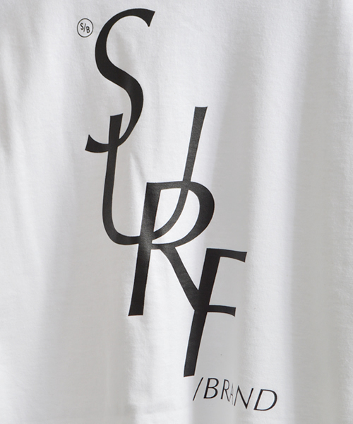 SURF/BRAND（サーフブランド）の「SURF/BRAND サーフブランド Bonjour SB18SS004（Tシャツ/カットソー・メンズ・ホワイト/サックスブルー・L/XL/M/S）」の3枚目の写真