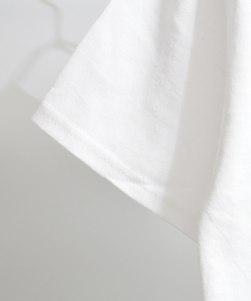 SURF/BRAND（サーフブランド）の「SURF/BRAND サーフブランド Bonjour SB18SS004（Tシャツ/カットソー・メンズ・ホワイト/サックスブルー・L/XL/M/S）」の4枚目の写真