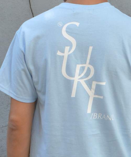 SURF/BRAND（サーフブランド）の「SURF/BRAND サーフブランド Bonjour SB18SS004（Tシャツ/カットソー・メンズ・ホワイト/サックスブルー・L/XL/M/S）」の9枚目の写真