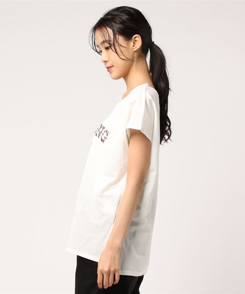 BILLABONG(ビラボン)の「BILLABONG レディース【ACTIVE】トレーニングUVルーズTシャツ(Tシャツ/カットソー・レディース・ネイビー/レッド/ホワイト・MEDIUM)」の4枚目の写真