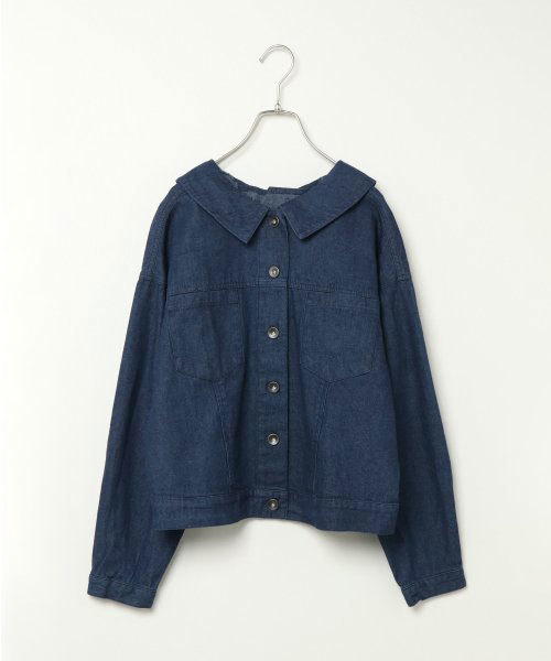VENCEEXCHANGE(ヴァンスエクスチェンジ)の「レースアップGジャン (デニムジャケット・レディース・ブルー/ネイビー・MEDIUM)」の1枚目の写真