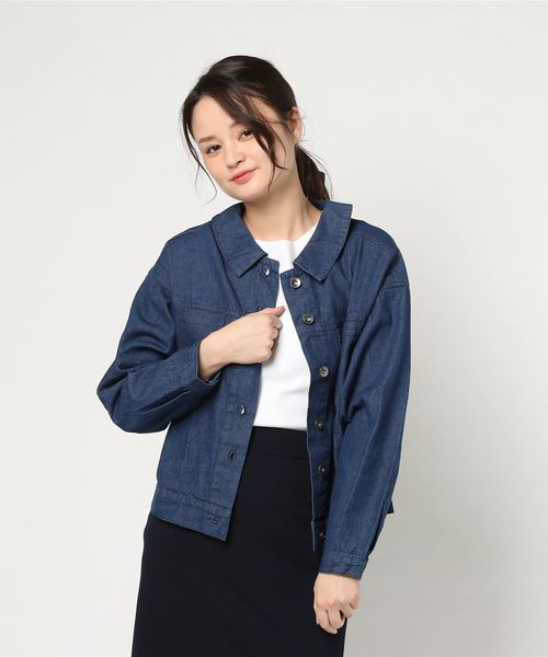 VENCEEXCHANGE(ヴァンスエクスチェンジ)の「レースアップGジャン (デニムジャケット・レディース・ブルー/ネイビー・MEDIUM)」の7枚目の写真