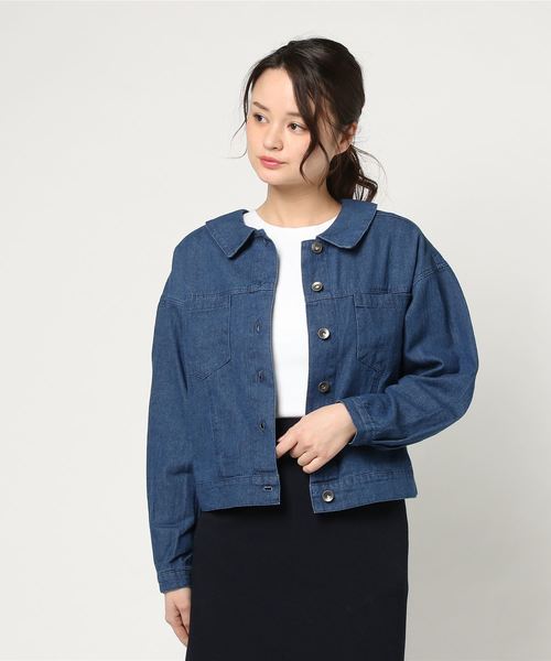 VENCEEXCHANGE(ヴァンスエクスチェンジ)の「レースアップGジャン (デニムジャケット・レディース・ブルー/ネイビー・MEDIUM)」の6枚目の写真