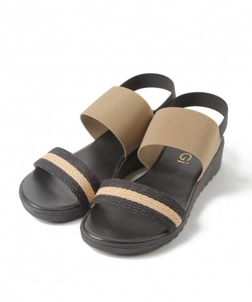 laboratory work(ラボラトリーワーク)の「CHRIGIサンダル(サンダル・レディース・ブラック/キャメル・MEDIUM)」の1枚目の写真