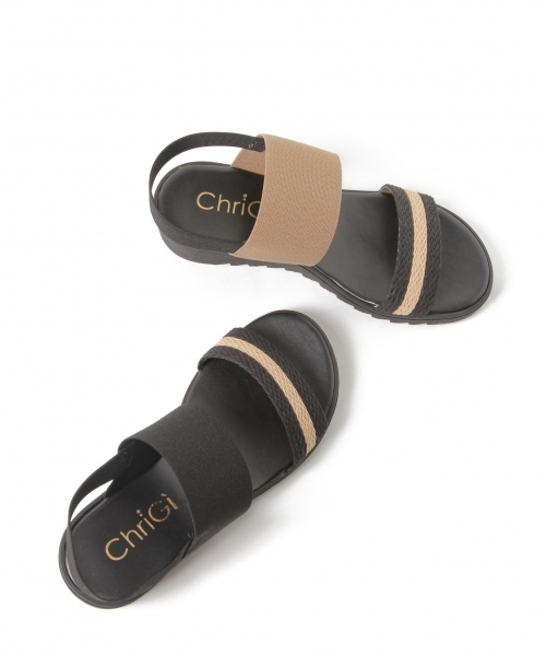 laboratory work(ラボラトリーワーク)の「CHRIGIサンダル(サンダル・レディース・ブラック/キャメル・MEDIUM)」の5枚目の写真