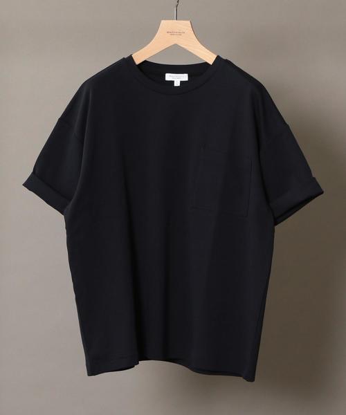 BEAUTY&YOUTH UNITED ARROWS(ビューティーアンドユースユナイテッドアローズ)の「BY ワイドフォルム カットソー(Tシャツ/カットソー・メンズ・ホワイト/オリーブ/ネイビー/ベージュ・SMALL/X-LARGE/MEDIUM/LARGE)」の4枚目の写真