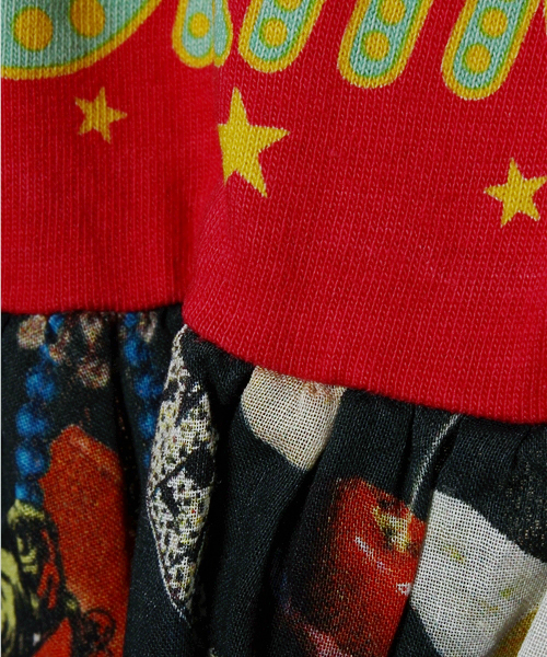 HYSTERIC MINI（ヒステリックミニ）の「bettie mini collage story 総柄 キャミソールワンピース（ワンピース・キッズ・グリーン/ピンク・100/110/120）」の5枚目の写真