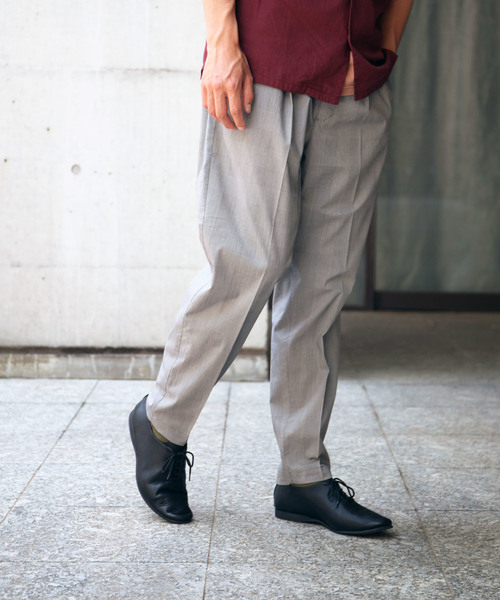 MR.OLIVE(ミスターオリーブ)の「【直営店限定】クールマックス グレンチェック / テーパード イージーパンツ(その他パンツ・メンズ・チャコールグレー/グレー・MEDIUM/LARGE)」の1枚目の写真