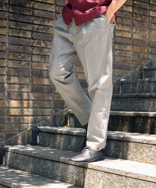 MR.OLIVE(ミスターオリーブ)の「【直営店限定】クールマックス グレンチェック / テーパード イージーパンツ(その他パンツ・メンズ・チャコールグレー/グレー・MEDIUM/LARGE)」の9枚目の写真