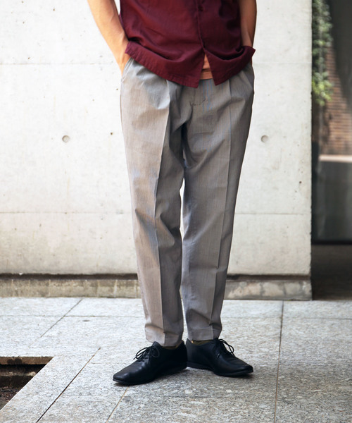 MR.OLIVE(ミスターオリーブ)の「【直営店限定】クールマックス グレンチェック / テーパード イージーパンツ(その他パンツ・メンズ・チャコールグレー/グレー・MEDIUM/LARGE)」の10枚目の写真