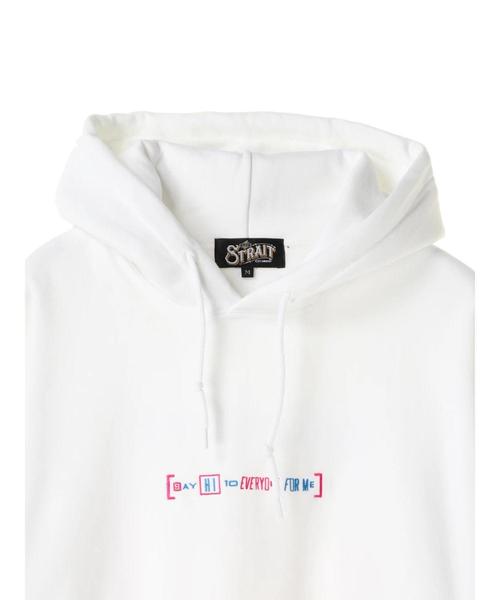 SEVENDAYS=SUNDAY（セブンデイズサンデイ）の「【別注】THE STRAIT LABEL HOODED SWEAT（スウェット・メンズ・ホワイト/ブラック・L/XL/M）」の9枚目の写真