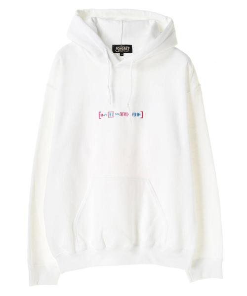 SEVENDAYS=SUNDAY（セブンデイズサンデイ）の「【別注】THE STRAIT LABEL HOODED SWEAT（スウェット・メンズ・ホワイト/ブラック・L/XL/M）」の3枚目の写真