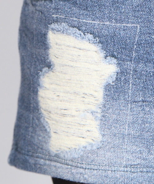 X-girl(エックスガール)の「X-girl×Lee PRINTED SWEAT SHORTS(その他パンツ・レディース・ブルー・1/2)」の6枚目の写真