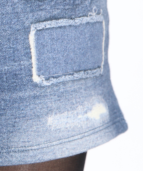 X-girl(エックスガール)の「X-girl×Lee PRINTED SWEAT SHORTS(その他パンツ・レディース・ブルー・1/2)」の7枚目の写真