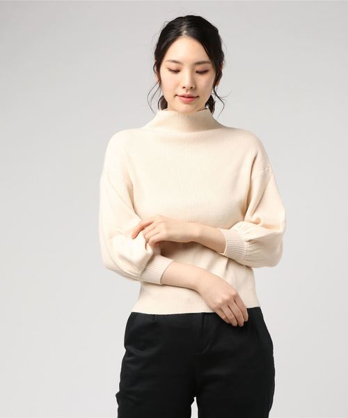 JETSET SOLO PLUS (ジェットセットソロプラス)の「バルーンスリーブハイネックニット(ニット/セーター・レディース・ブラック/イエロー/アイボリー/レッド系その他・FREE)」の2枚目の写真