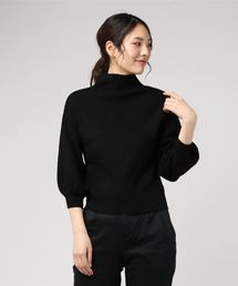 バルーンスリーブハイネックニット