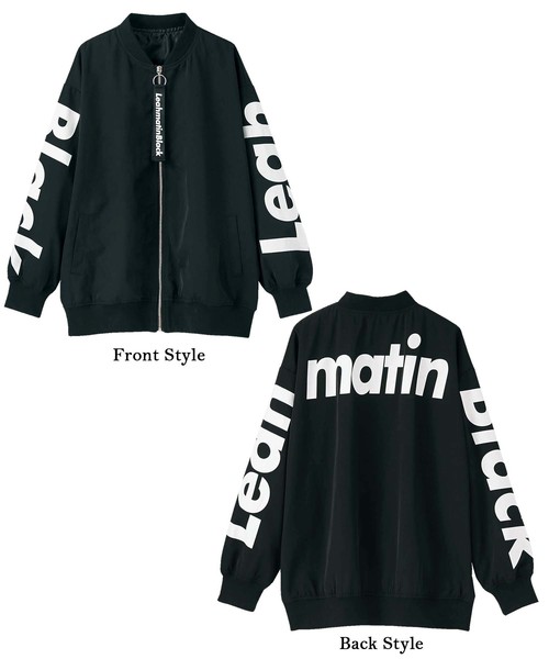 GeeRA(ジーラ)の「バックロゴMA-1タイプブルゾン(ブルゾン・レディース・ブラック・MEDIUM/X-LARGE/LARGE)」の3枚目の写真