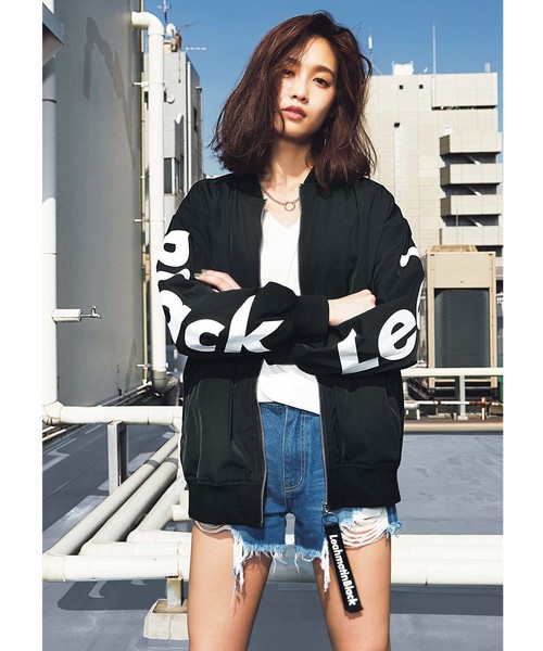GeeRA(ジーラ)の「バックロゴMA-1タイプブルゾン(ブルゾン・レディース・ブラック・MEDIUM/X-LARGE/LARGE)」の4枚目の写真