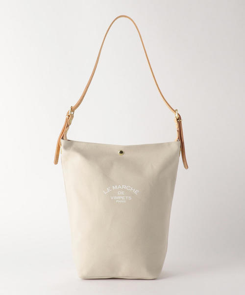 BEAUTY&YOUTH UNITED ARROWS（ビューティーアンドユースユナイテッドアローズ）の「＜LE MARCHE  DE VIMPETS＞∴キャンバスレザーハンドルショルダーバッグ -2WAY-（ショルダーバッグ・レディース・ナチュラル/ライトブルー/ベージュ/モカ・FREE）」の2枚目の写真