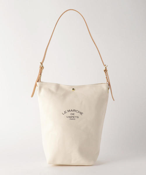 BEAUTY&YOUTH UNITED ARROWS（ビューティーアンドユースユナイテッドアローズ）の「＜LE MARCHE  DE VIMPETS＞∴キャンバスレザーハンドルショルダーバッグ -2WAY-（ショルダーバッグ・レディース・ナチュラル/ライトブルー/ベージュ/モカ・FREE）」の3枚目の写真
