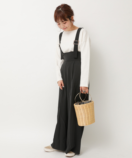 Earth Music Ecology アースミュージックアンドエコロジー の サス付きワイドパンツ その他パンツ Wear