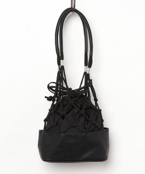 EDT（イーディーティー）の「EDT　Netbag Era19（ショルダーバッグ・レディース・ベージュ/ブラック・ONE SIZE）」の2枚目の写真