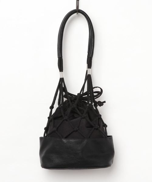 EDT（イーディーティー）の「EDT　Netbag Era19（ショルダーバッグ・レディース・ベージュ/ブラック・ONE SIZE）」の5枚目の写真