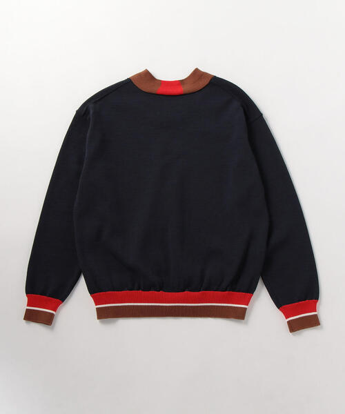 UNITED ARROWS & SONS（ユナイテッドアローズアンドサンズ）の「UNITED ARROWS & SONS（ユナイテッドアローズ＆サンズ）CRICKET SWEATER◆（ニット/セーター・メンズ・ネイビー/レッド・SMALL/MEDIUM/X-LARGE/LARGE）」の3枚目の写真