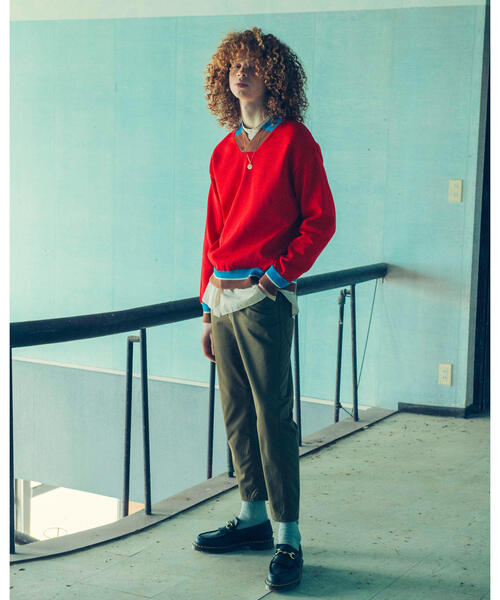 UNITED ARROWS & SONS（ユナイテッドアローズアンドサンズ）の「UNITED ARROWS & SONS（ユナイテッドアローズ＆サンズ）CRICKET SWEATER◆（ニット/セーター・メンズ・ネイビー/レッド・SMALL/MEDIUM/X-LARGE/LARGE）」の9枚目の写真