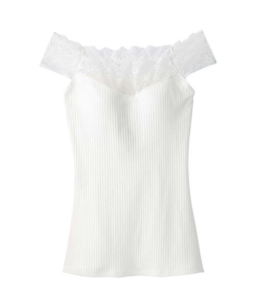 Lingerie by GeeRA（ランジェリーバイジーラ）の「カップ付オフショルリブレースインナー（その他アンダーウェア/インナー・レディース・ブラック/ピンク/オフホワイト/モカ/グレイッシュブルー・SMALL/MEDIUM/LARGE/X-LARGE）」の17枚目の写真