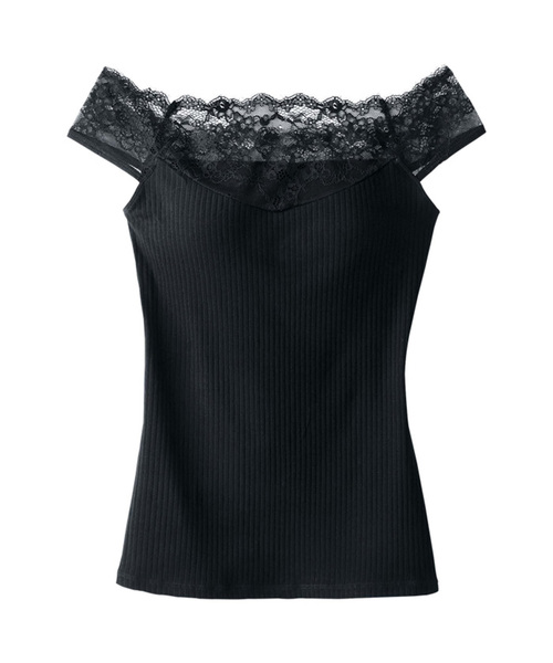 Lingerie by GeeRA（ランジェリーバイジーラ）の「カップ付オフショルリブレースインナー（その他アンダーウェア/インナー・レディース・ブラック/ピンク/オフホワイト/モカ/グレイッシュブルー・SMALL/MEDIUM/LARGE/X-LARGE）」の19枚目の写真