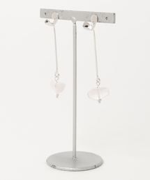 【JuetraLis/ジェトラリス】一輪花ピアス/ローズクウォーツ