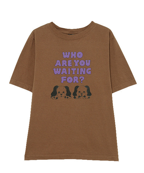 Candy Stripper(キャンディストリッパー)の「WAITING PUPPY Tシャツ(Tシャツ/カットソー・レディース・ブラック/オフホワイト/ブラウン・2/3/4)」の3枚目の写真